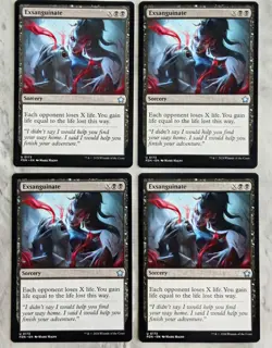 Exsanguinate (PLAYSET X4) MTG FDN | Black Sorcery Drain Gain EDH Win Staple | NM - Image 1