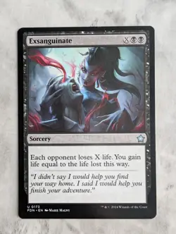 Exsanguinate (PLAYSET X4) MTG FDN | Black Sorcery Drain Gain EDH Win Staple | NM - Image 2