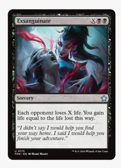 Exsanguinate (PLAYSET X4) MTG FDN | Black Sorcery Drain Gain EDH Win Staple | NM - Image 3