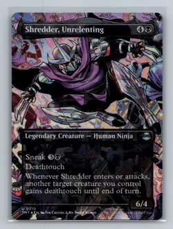 210 Shredder, Unrelenting (Borderless) NM Teenage Mutant Ninja Turtles Foil - Image 1