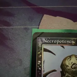 MTG foil Necropotence Deckmasters Enchantment Rare 1995 Signed Mark Tedin - Image 2