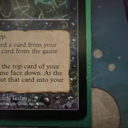 MTG foil Necropotence Deckmasters Enchantment Rare 1995 Signed Mark Tedin - Image 3