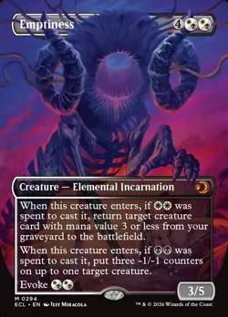 MTG Emptiness Borderless Full Art ** Lorwyn Eclipsed ** English - Image 1