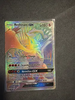 Reshiram GX Secret Rare Full Art Holo Pokemon Card 71/70 Dragon Majesty 180 HP - Image 1