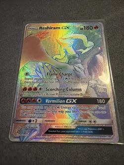 Reshiram GX Secret Rare Full Art Holo Pokemon Card 71/70 Dragon Majesty 180 HP - Image 2