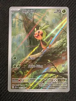 Pokemon TCG Chespin 087/086 Chaos Rising Full Art Holo Rare 70 HP English 2026 - Image 1