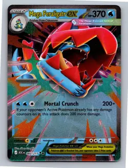 Mega Feraligatr ex 043/217 Double Rare Ascended Heroes Pokemon Holo Near Mint - Image 1
