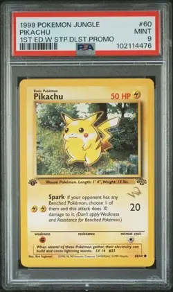 PSA 9 1st Ed Pokemon TCG Pikachu Wizards of the Coast Stamped Promo - Image 1