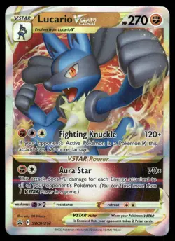 Pokemon Cards Lucario VSTAR SWSH214 Sword & Shield Promo Holo Promo NM - Image 1