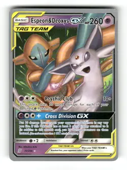 Espeon & Deoxys GX (Henry Brand) 72/236 World Championship Decks Pokemon LP - Image 1