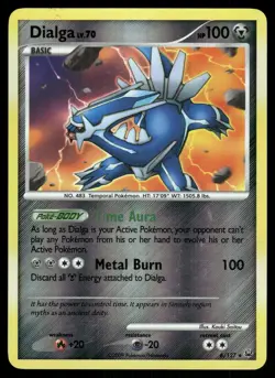 Dialga 6 LIGHTLY PLAYED Platinum 127 Holo Pokemon Reverse Holo - Image 2