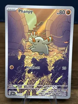 The Pokemon Company Phanpy 205/191 SV08 Surging Sparks Illus Rare Holo Eng 80 HP - Image 1