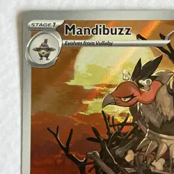 Mandibuzz 145/086 Scarlet & Violet White Flare Illustration Rare Pokemon TCG - Image 2