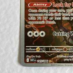 Mandibuzz 145/086 Scarlet & Violet White Flare Illustration Rare Pokemon TCG - Image 5