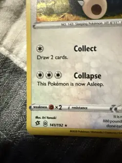 5 CARD Pokemon TCG SNORLAX Lot NM Holo Holo Rare Reverse Holo - Image 3