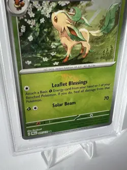 Pokemon English Prismatic Evolutions PSA 10 Leafeon Masterball Reverse Holo #005 - Image 4