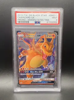 Charizard GX SM211 Hidden Fates Promo Holo 2019 Pokemon Black Star Mint PSA 9 - Image 1