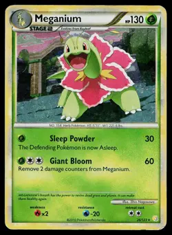 Pokemon Card Deck Exclusives Meganium 26/123 Cosmos Holo Swirl - Image 1