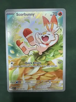 Scorbunny 225/217 Ascended Heroes Pokemon IR NM - Image 1