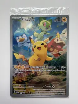 Pokemon TCG Pikachu 027 SV Scarlet & Violet Promo Holo English Adventuring - Image 1