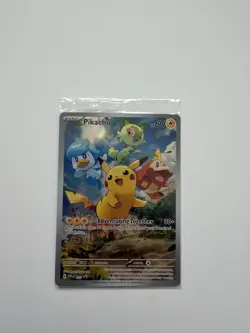 Pokemon TCG Pikachu 027 SV Scarlet & Violet Promo Holo English Adventuring - Image 2
