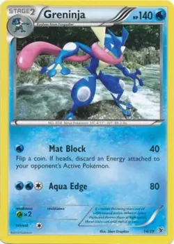 1x Greninja - 14/39 Lightly Played Pokemon XY-- Kalos Starter - Image 1