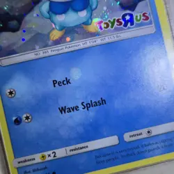 PSA 6 HOLO BLEED Piplup 32/156 Toys R Us Exclusive Cosmos Promo Pokemon Card - Image 2