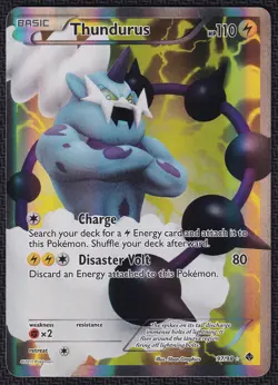 Pokemon Thundurus 97/98 Full Art BW Emerging Powers - Image 1