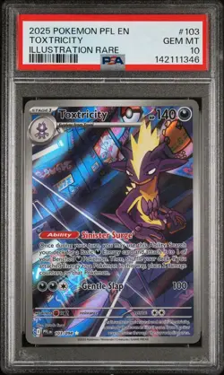 Pokemon Phantasmal Flames 103 Toxtricity Illustration Rare PSA 10 Trusted Seller - Image 1