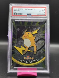 1999 TOPPS POKEMON TV #26 RAICHU PSA 9 - Image 1