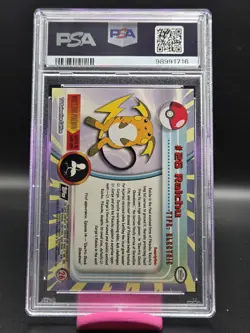 1999 TOPPS POKEMON TV #26 RAICHU PSA 9 - Image 2