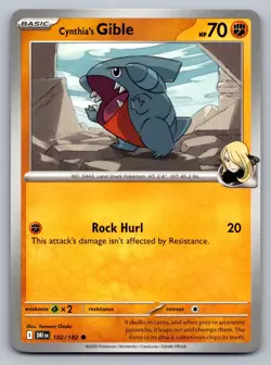 Pokemon TCG SV10: Destined Rivals Cynthia's Gible 102/182 - Image 1