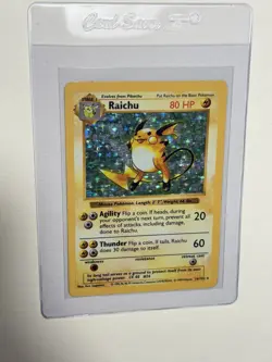 Wizards of the Coast Pokemon TCG Raichu 014/102 Base Set Shadowless Holo 1999 HP - Image 3
