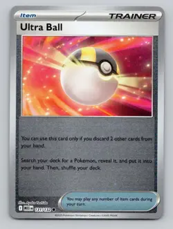 Ultra Ball 213/217 Common Ascended Heroes Pokemon Reverse Holo Near Mint - Image 1
