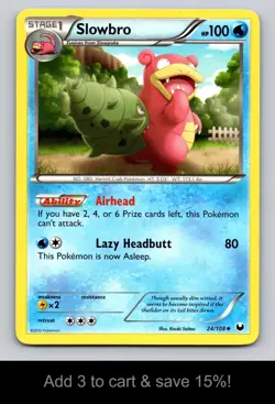 SLOWBRO 24/108 Uncommon Dark Explorers Pokemon Lightly Played - Image 1