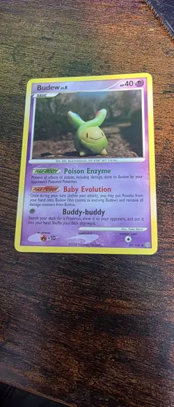 Budew 33/100 Uncommon Stormfront Pokemon Lightly Played - Image 1