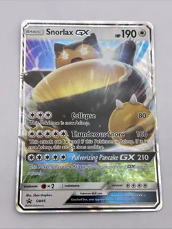 Snorlax GX SM05 Full Art Ultra Rare Pokemon - Image 1