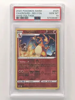 Charizard Pokemon Vivid Voltage Reverse Holo #025 PSA 10 Gem Mint - Image 1