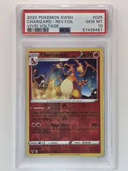 Charizard Pokemon Vivid Voltage Reverse Holo #025 PSA 10 Gem Mint - Image 3