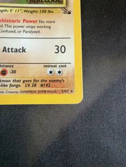 1st Edition Aerodactyl 1/62 PRERELEASE Fossil Holo 1999 Pokemon Card HP - Image 5