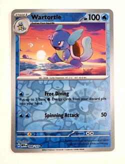 Wartortle - 008/165 - Reverse Holo - SV: Scarlet & Violet 151 - Pokemon Card_2 - Image 1
