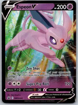 Espeon V - SWSH201 -SWSH: Sword & Shield Promo Cards Promo Holo NM - Image 1