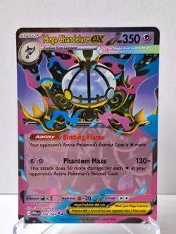 Mega Chandelure ex - 038/084 - Ultra Rare - Pitch Black - NM/M - Pokemon Card - Image 1