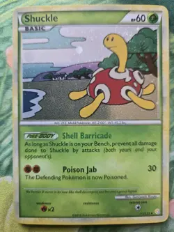 Shuckle - HGSS1: HeartGold SoulSilver (11/123) Holo Rare Pokemon Card LP - Image 1