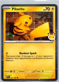 Pikachu - (Cosmo Holo) 051/162 -Miscellaneous Cards & Products Promo Holo NM - Image 1