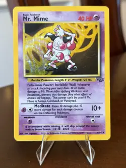 Mr. Mime 6/64 Jungle Unlimited Holo Rare Pokemon Card MP - Image 1