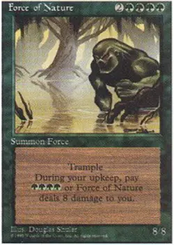 MTG magic cards 1x Force of Nature 4th Edition Moderate Play, English - Image 1