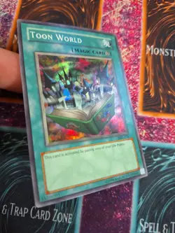 Yu-Gi-Oh! TCG Toon World MRL-076 Super Rare OG Unlimited Near Mint - Image 2