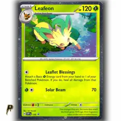 Pokemon Scarlet & Violet Cosmos Holo Leafeon SVP 170 Promo Card NM - Image 1