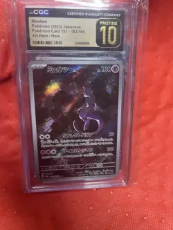 CGC Pristine 10 Mewtwo Sv2a Pokemon Card 151 183/165 Art Rare Holo JP 2023 - Image 1